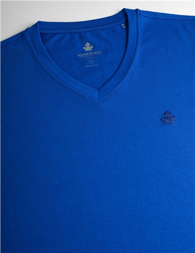ADAM BOXES V Yaka T-shirt Neo-Alpes - Saks Mavisi