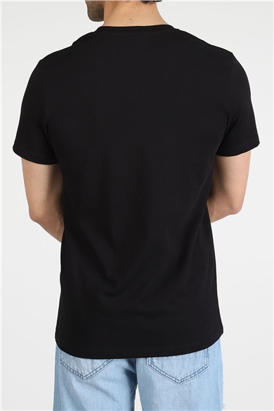 ADAM BOXES V Yaka T-shirt Neo-Alpes - Siyah