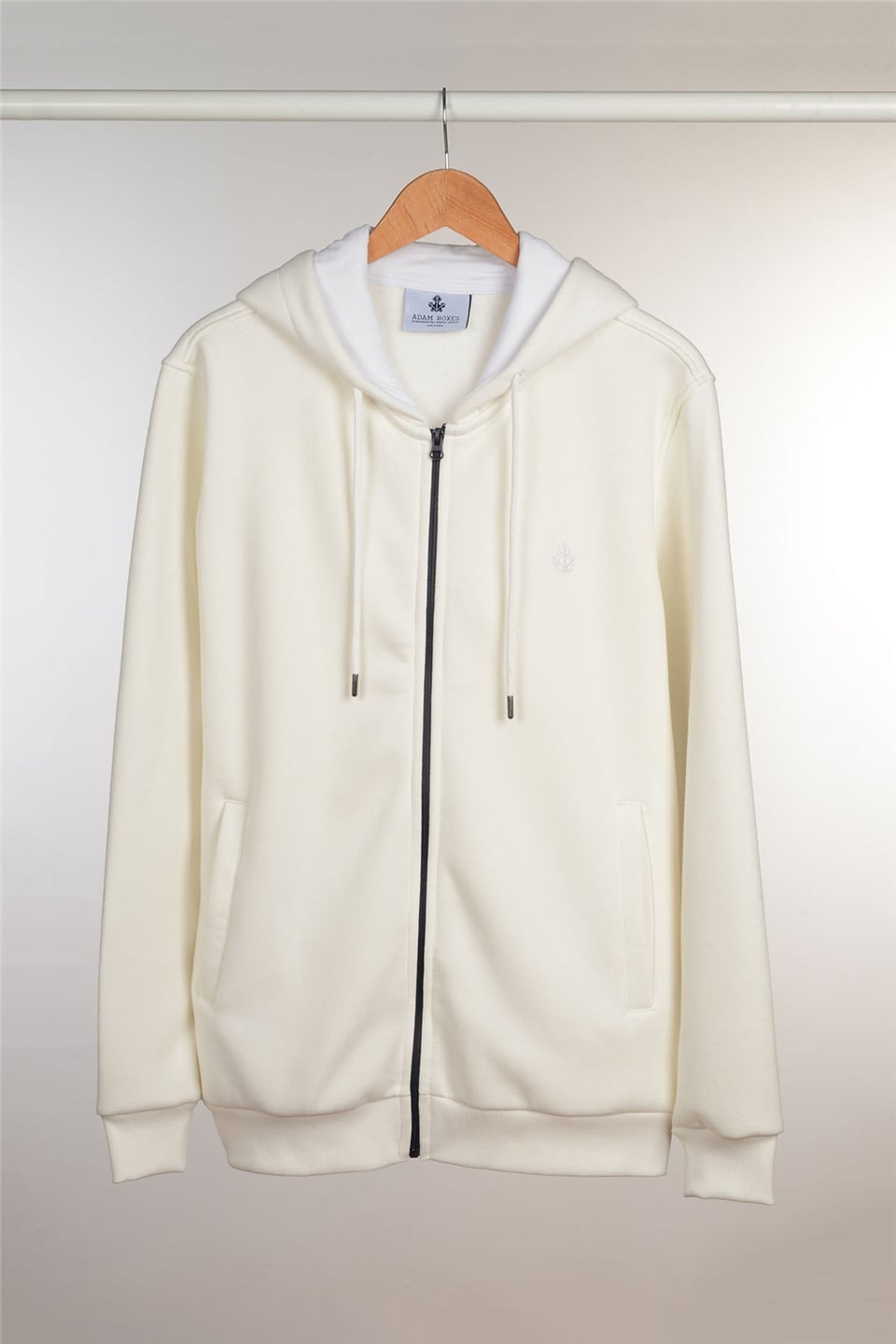 ADAM BOXESFermuarlı Kapüşonlu Sweatshirt Halicarna - Ekru