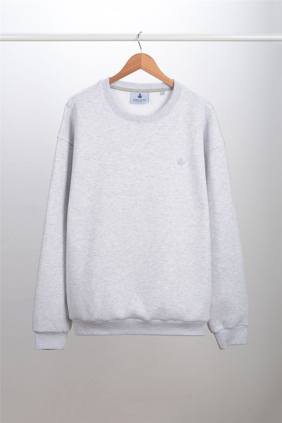 ADAM BOXESOversize O-Yaka Sweatshirt Alinda - Açık Gri