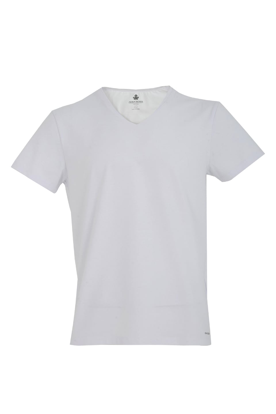 ADAM BOXESV Yaka T-shirt Simplo - Beyaz
