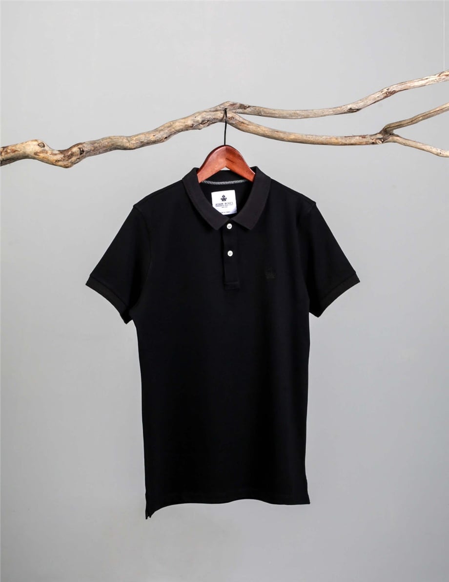 Polo Yaka T-shirt Essential -Siyah