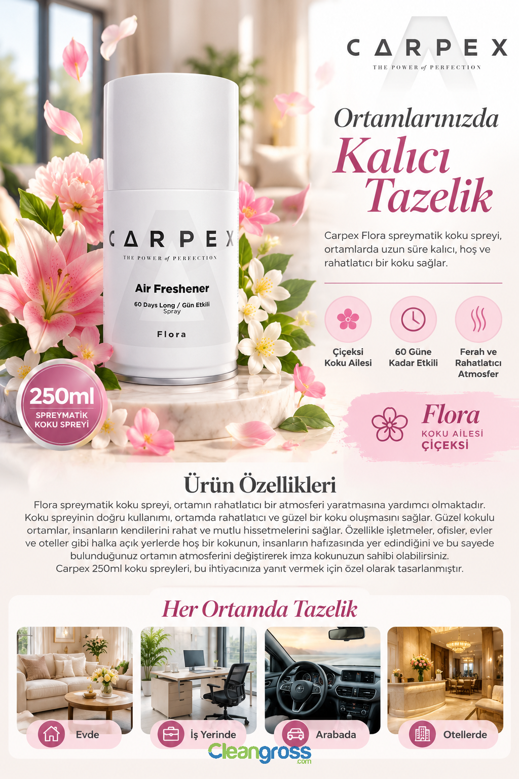 Carpex Flora Spreymatik Koku Sprey 250ml