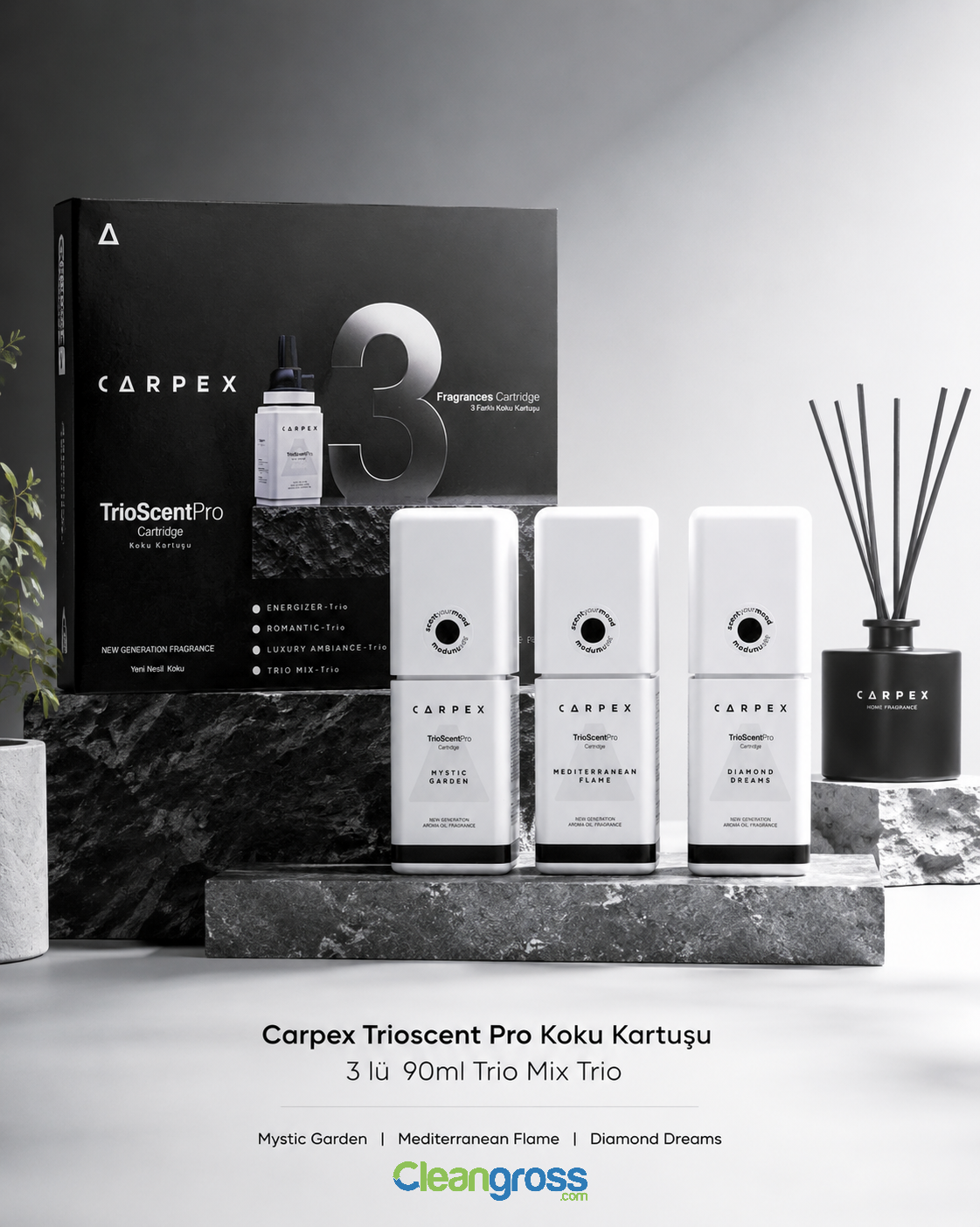 Carpex Trioscent Pro Koku Kartuşu  3 lü 90ml Trio Mix Trio