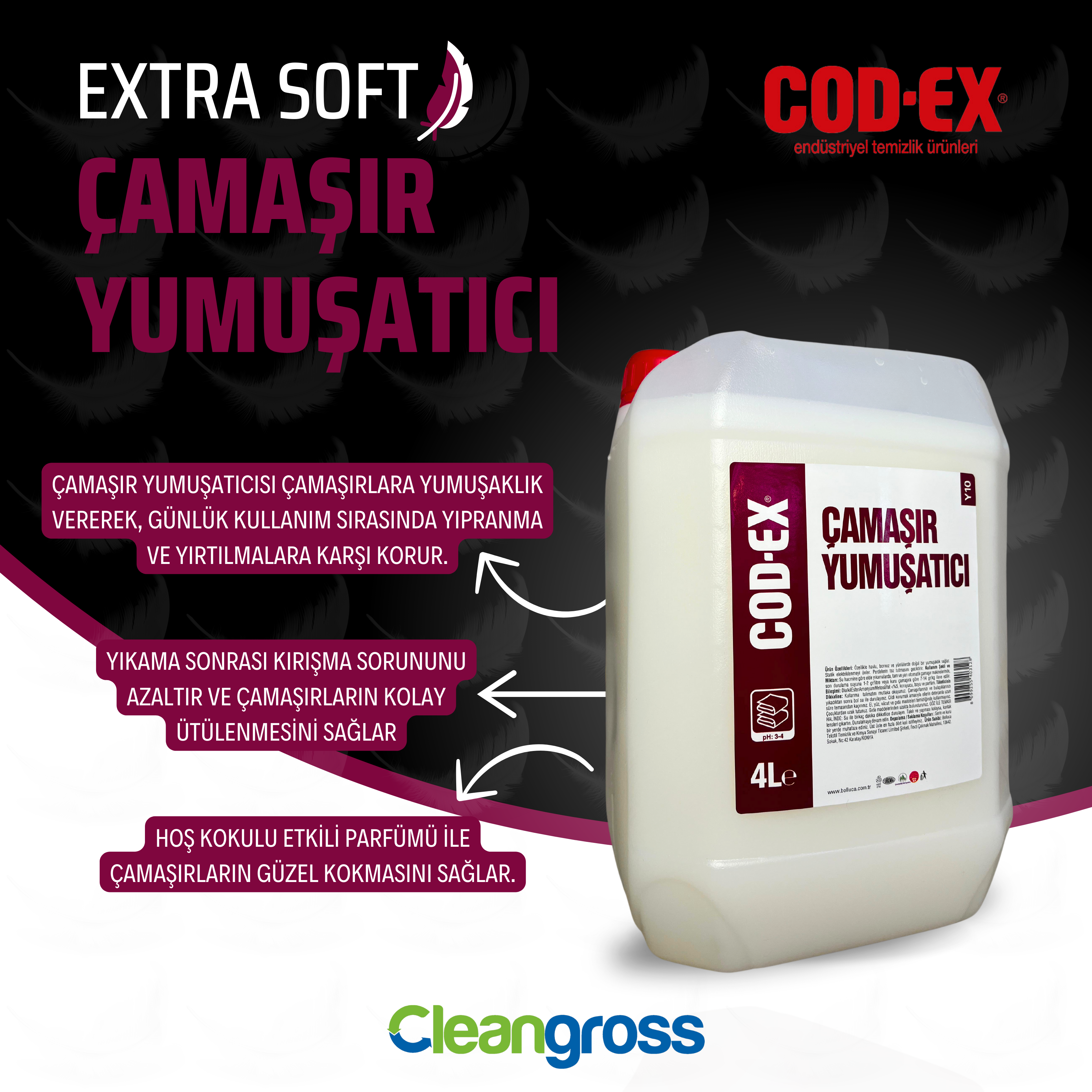 COD-EX Çamaşır Yumuşatıcı 4 L