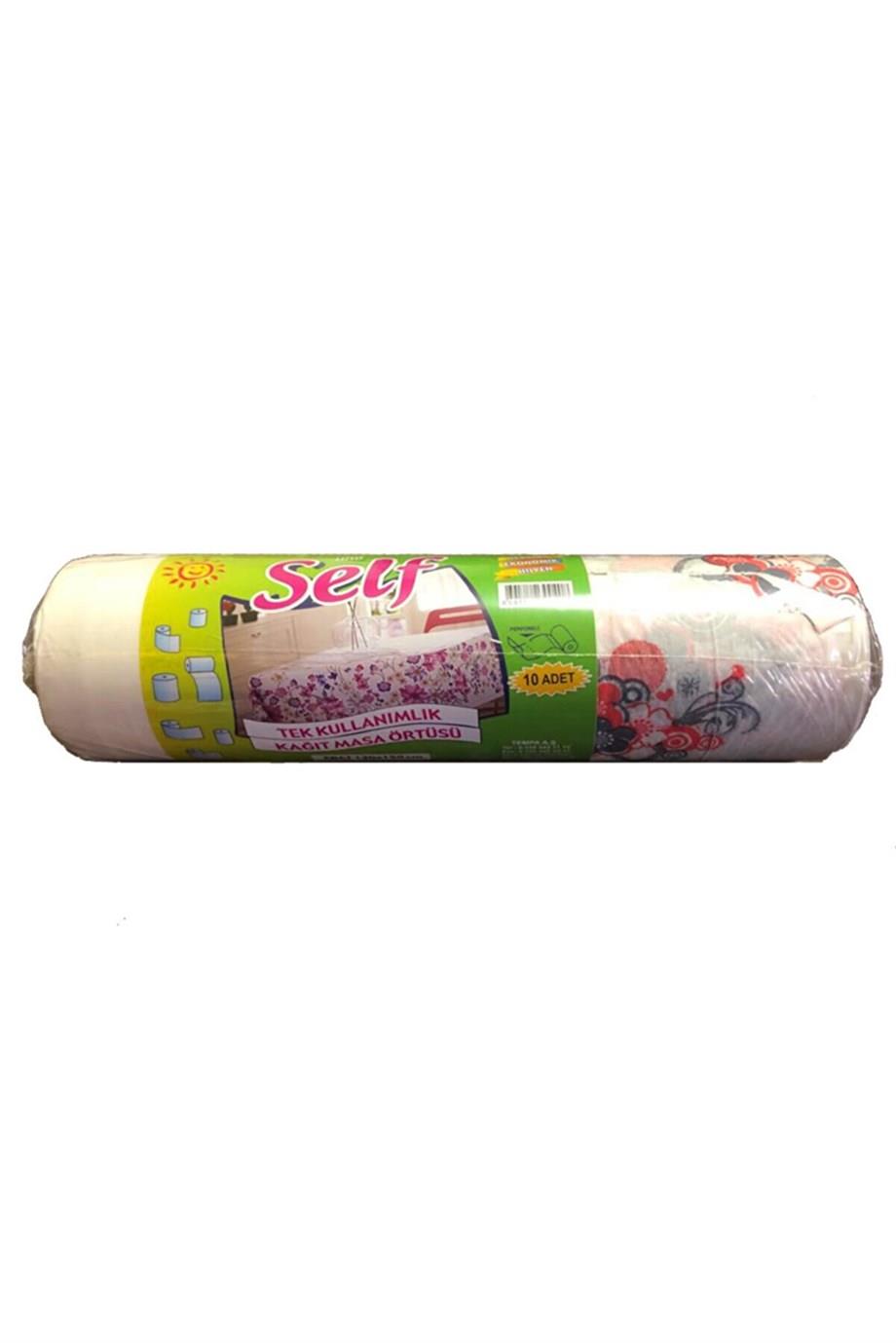 Self Tek Kullanımlık Kağıt Masa Örtüsü 120x150 cm 10 Lu