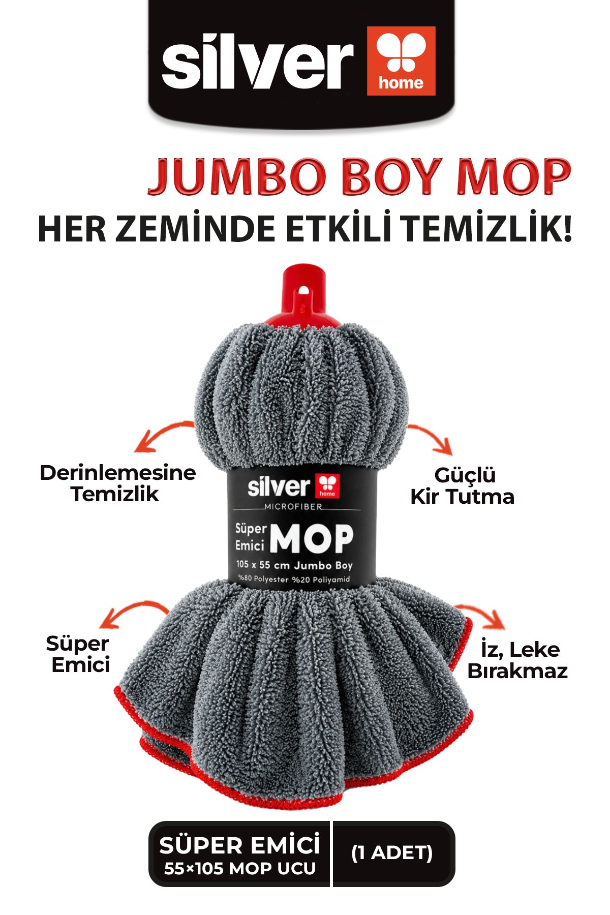 SİLVER HOME Süper Mop Emici Havlu Ucu 55*105