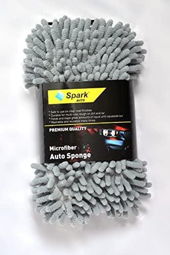 Spark MS7040 Mikrofiber Şönil Oto Temizlik & Yıkama ve Kurulama Süngeri 8x23 cm