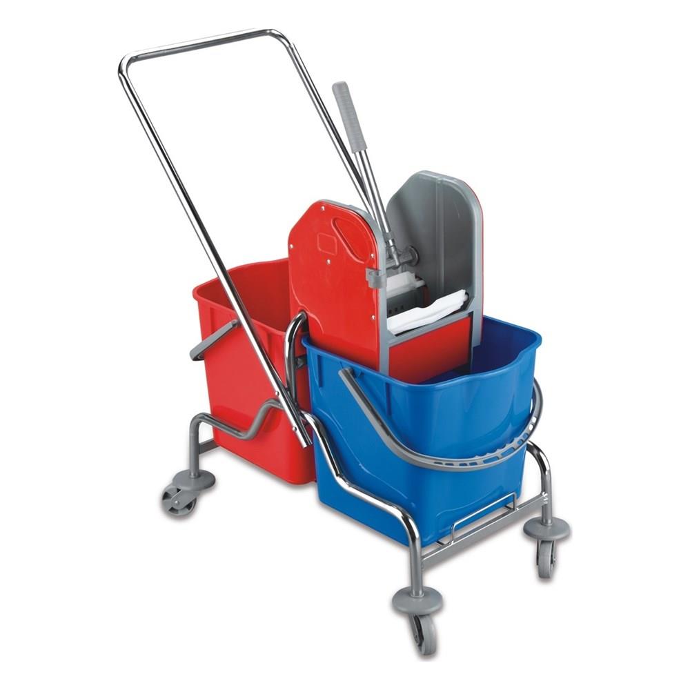 Üçtem Çift Kovalı Krom Gövde Plastik Pres