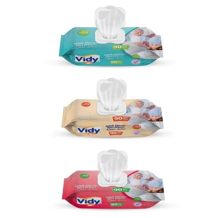 Vidy Baby Sensitive Bebek Islak Havlu 90×24 paket (2160 yaprak)