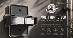 Boxup 1 Adet Paspas Süpürge Fırça ve Mop Askısı Sap Tutucu Banyo Askı Yapışkanlı Multi Mop Tutucu