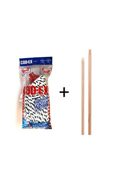 Cod-Ex Mikrofiber Paspas Püsküllü+Gürgen Sap 120cm