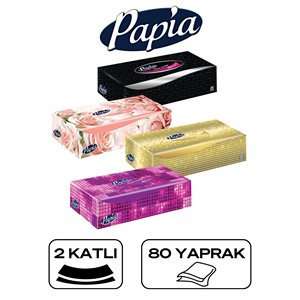 PAPİA Maxi Kutu Mendil 80 Yaprak X 24 Paket