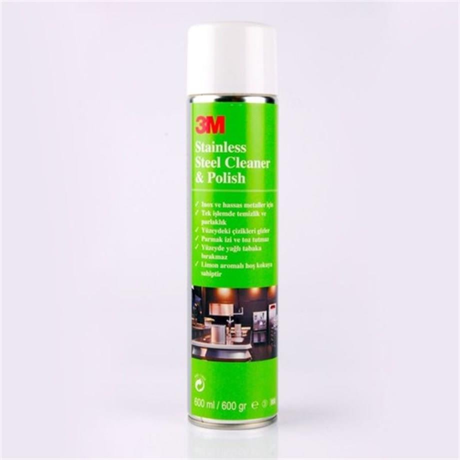 3M Paslanmaz Metal İnox Çelik Temizleyici ve Cila Sprey 600 Ml 
