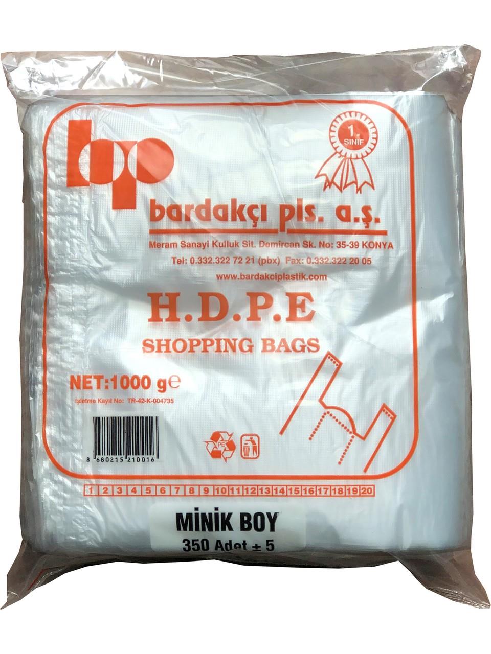 Bardakçı Minik Boy Market Poşeti Beyaz 350 Adet