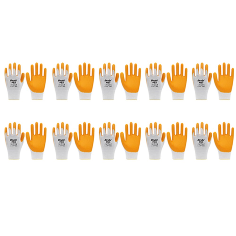 Beybi Pn3 Sarı  Nitril İş Bahçe Eldiveni 10XL x 10