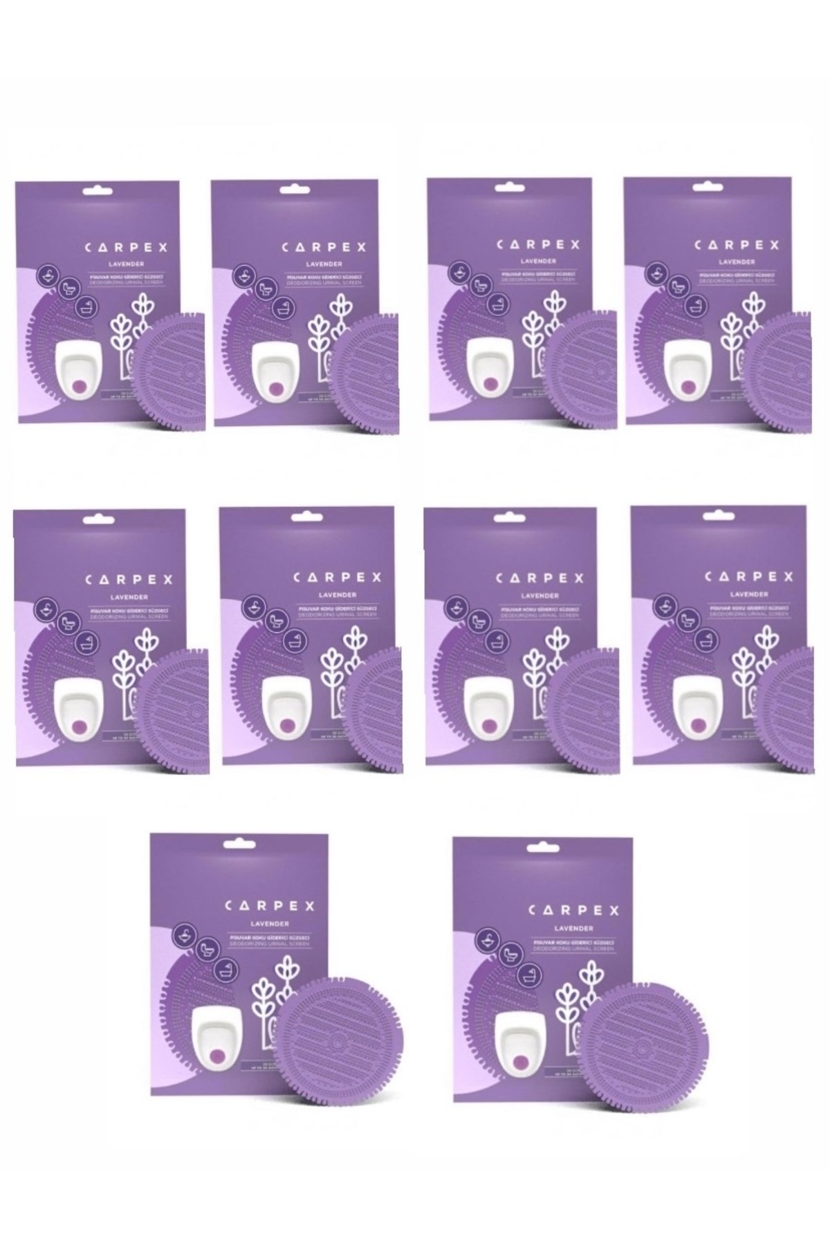 Carpex Pisuvar koku giderici süzgeç lavanta kokulu 10 lu set