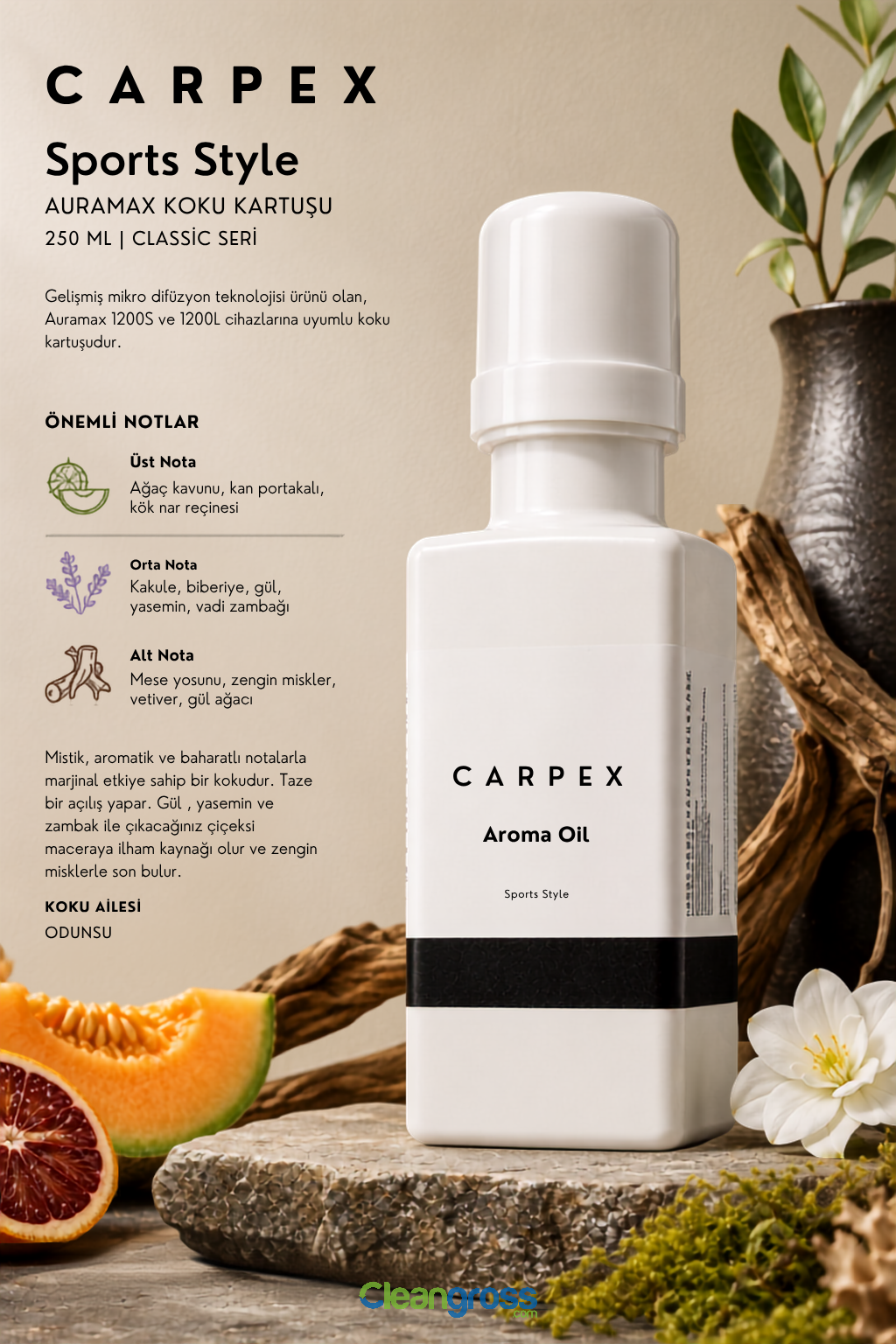 Carpex Sports Style Auramax Koku Kartuşu 250 ML Classic Seri