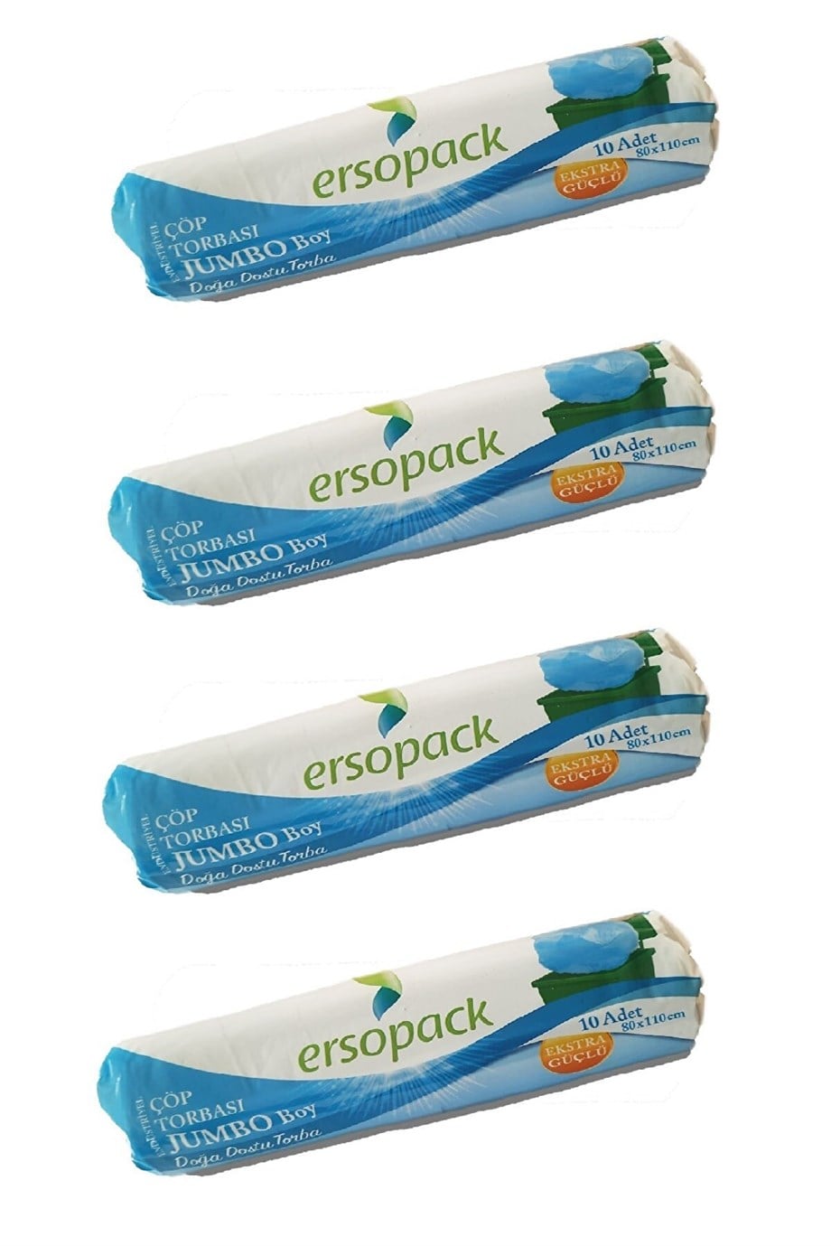 Ersopack Endüst. 80x110cm Çöp Poşeti 10lu x 4 Adet