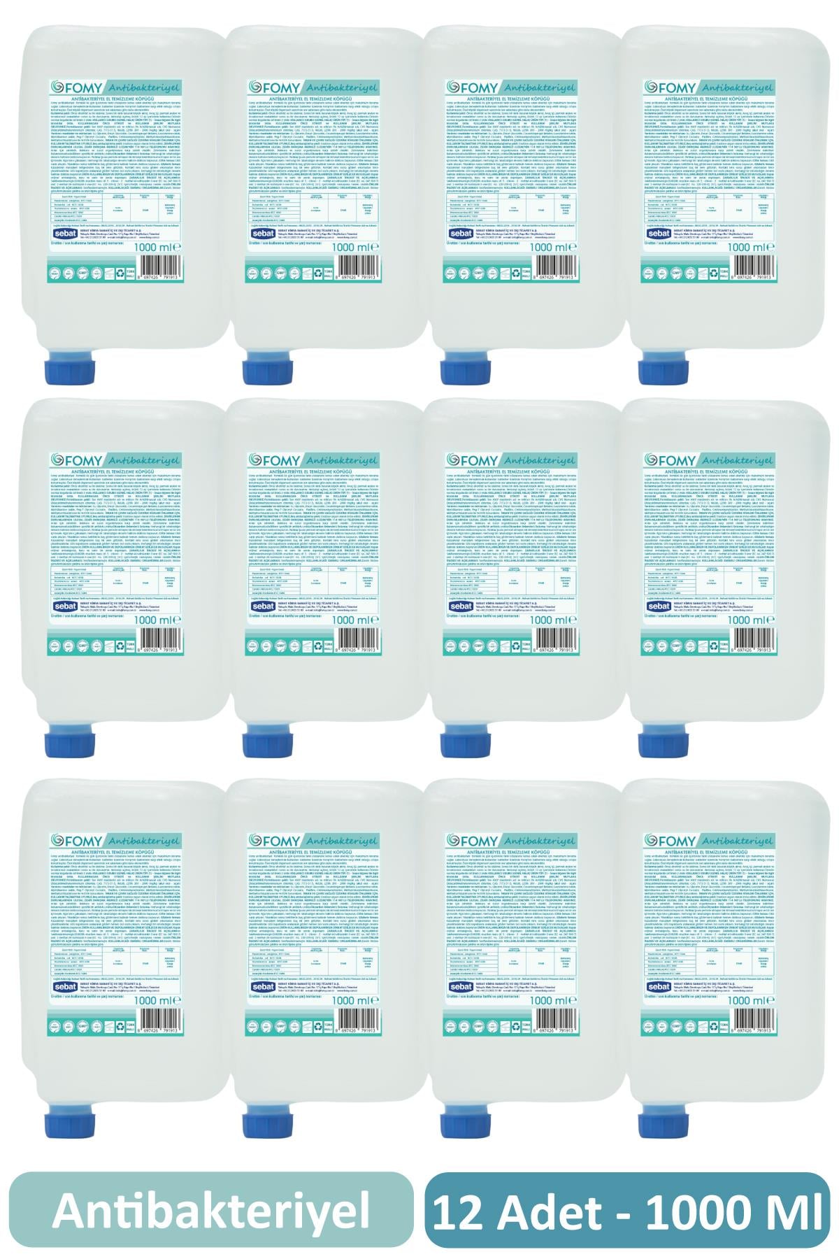 Fomy Antibakteriyel Köpük Sabun 1000 ML 12'li Koli