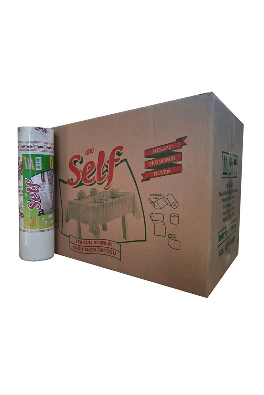 Self Tek Kullanımlık Kağıt Masa Örtüsü 120x150 cm 10 Lu x 15 Rulo 1 Koli