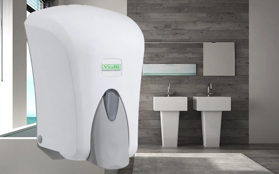 Vialli S6 Hazneli Sıvı El Sabunu Dispenseri 1000 ml Beyaz