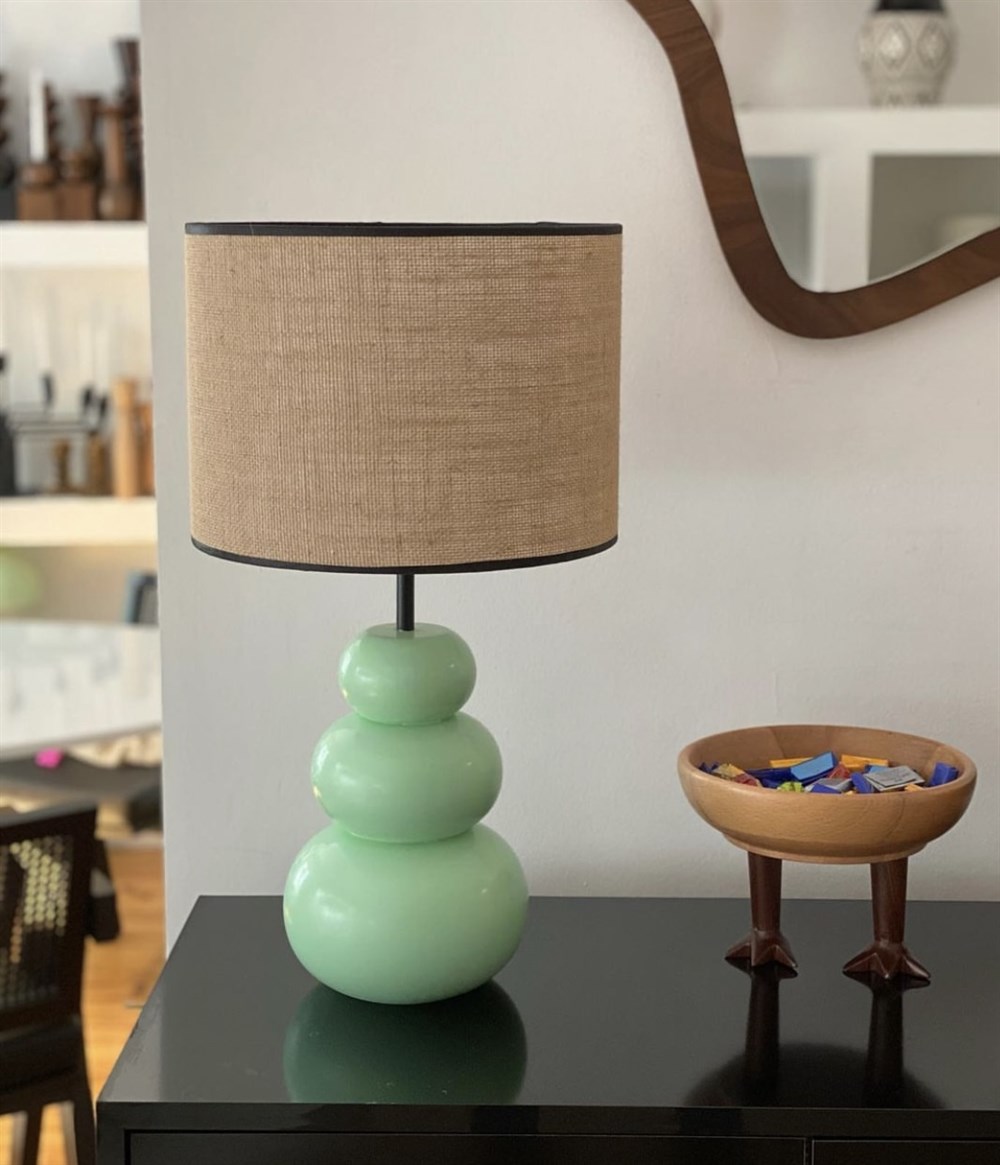 Mint Pebble Lamp
