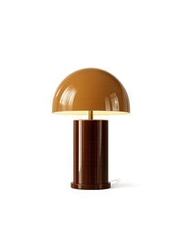 Kahverengi Metal çift renk Mushroom Abajur