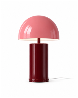 Mushroom Metal Pembe Bordo Abajur