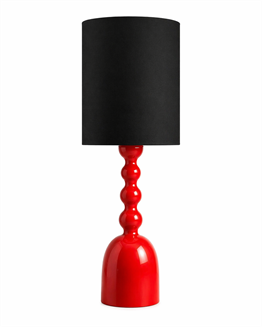 Neto El Yapımı Kırmızı Ahşap Abajur