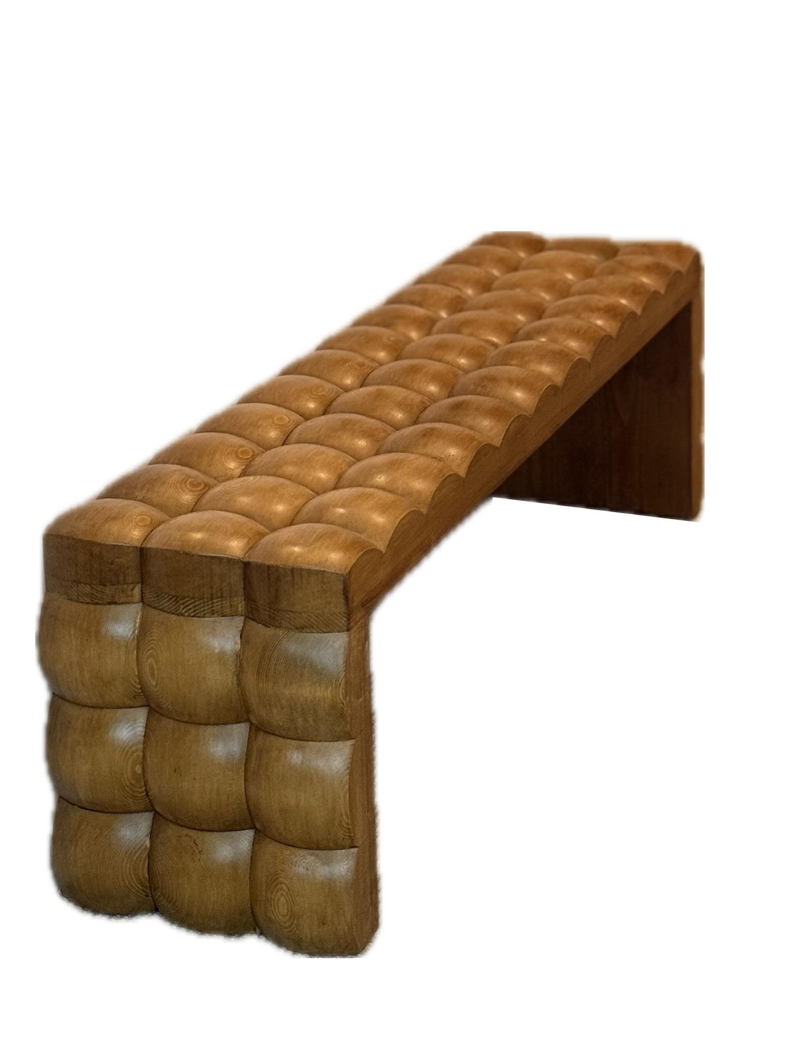 Baklava Ahşap Ceviz Bench