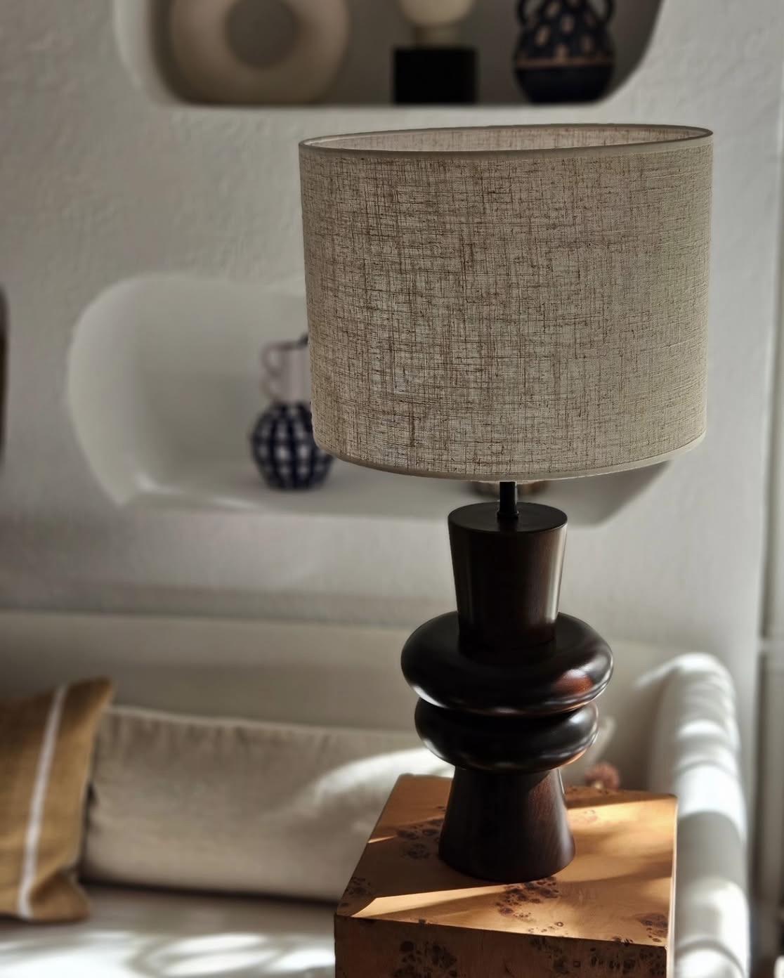 Cowdy Ceviz Ahşap Abajur