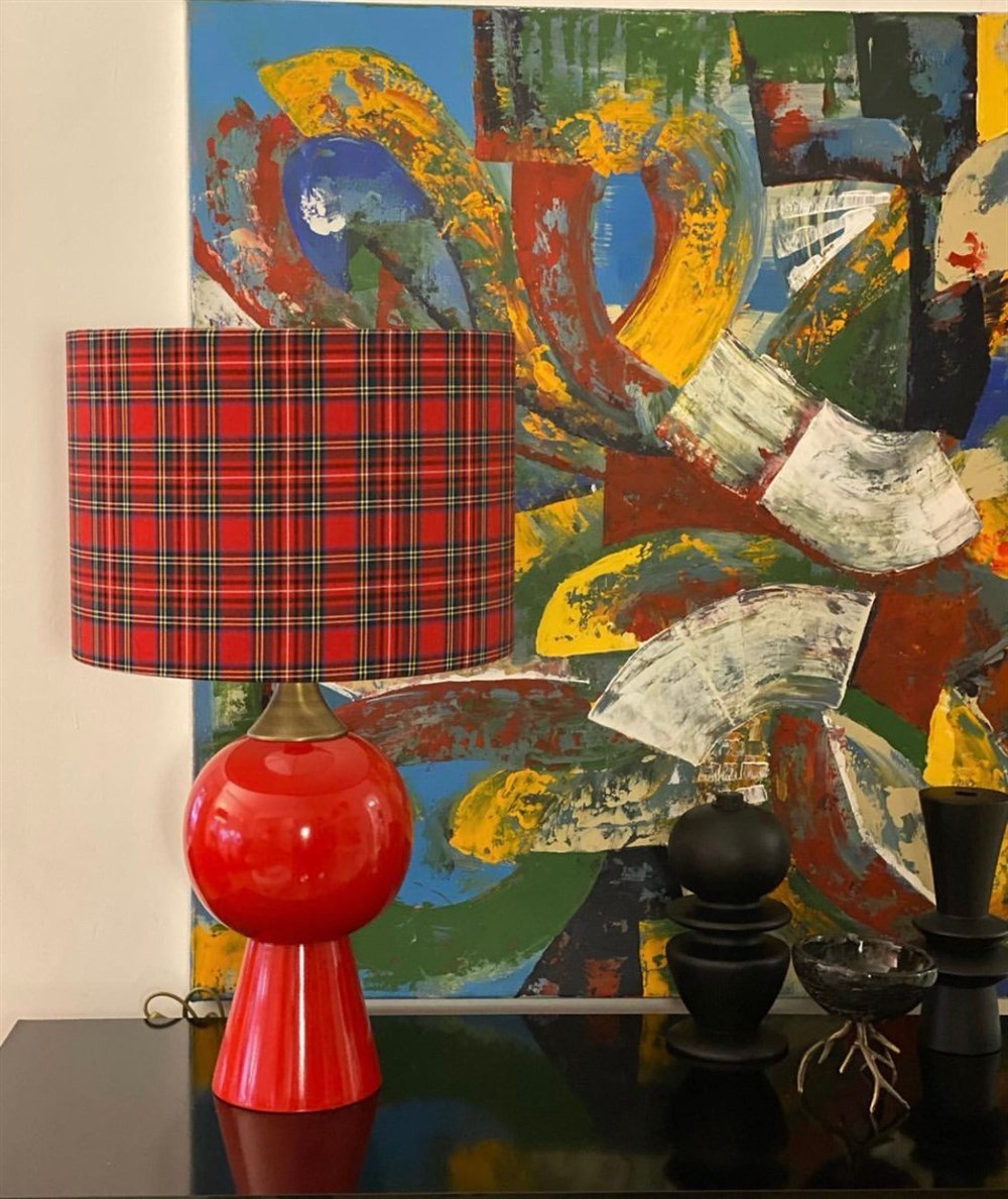 Kırmızı Japandi Lamp