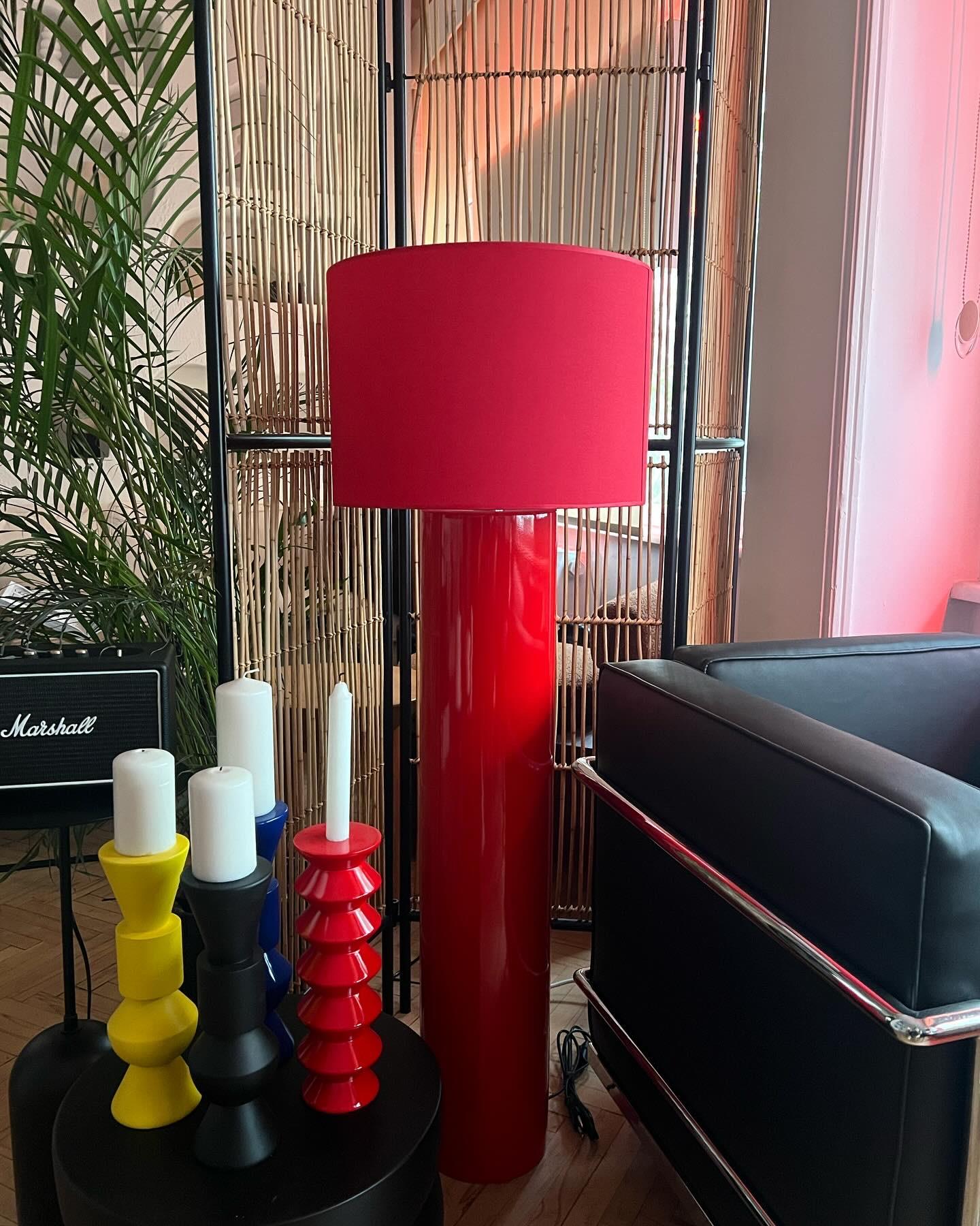 Kırmızı Natura Ahşap Lambader