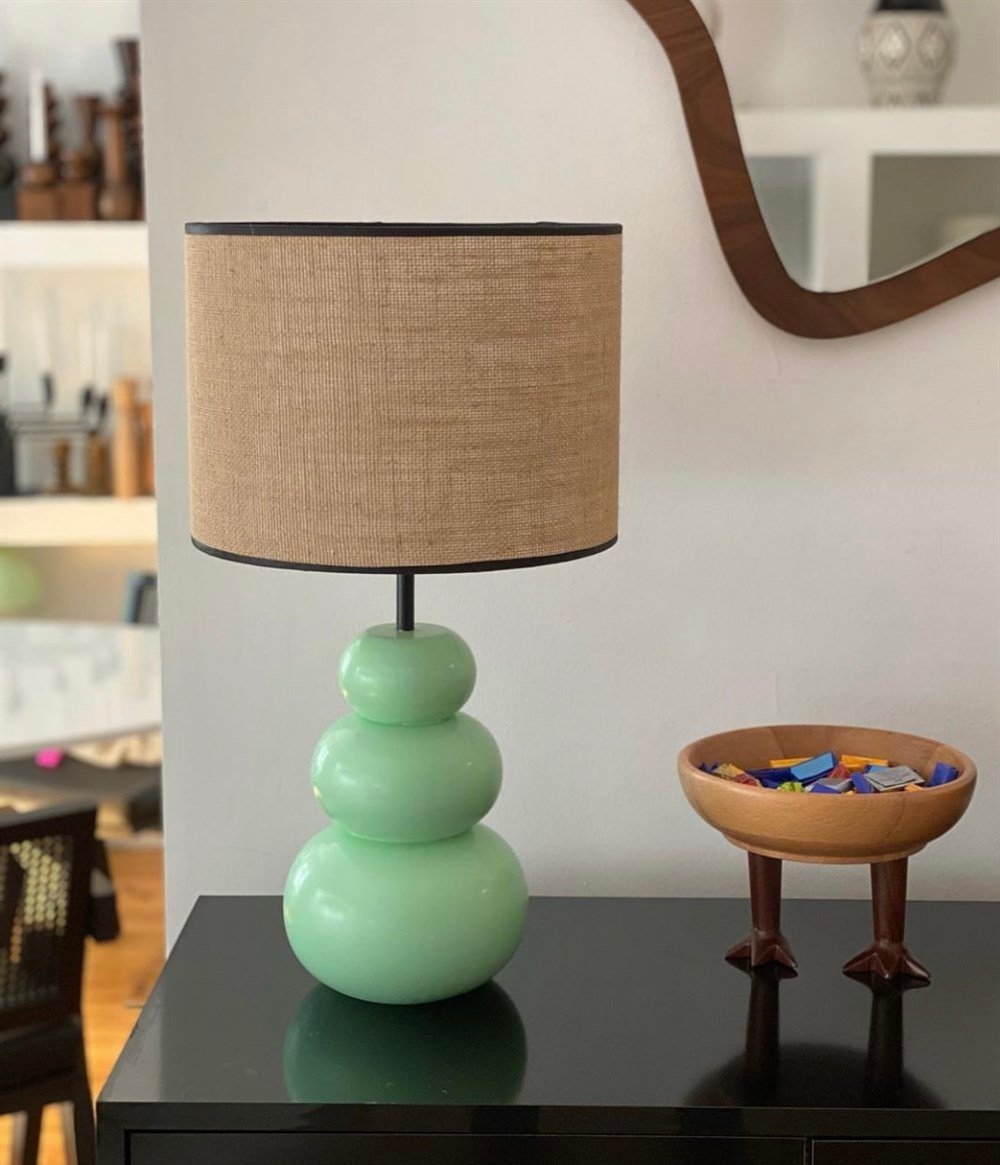Mint Pebble Lamp