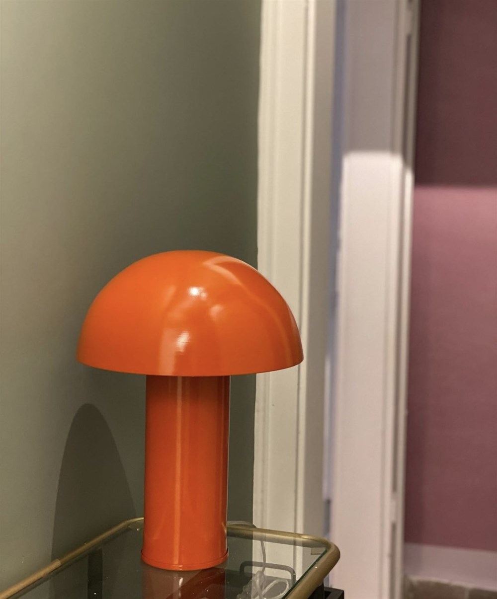 Orange Mushroom Lamp