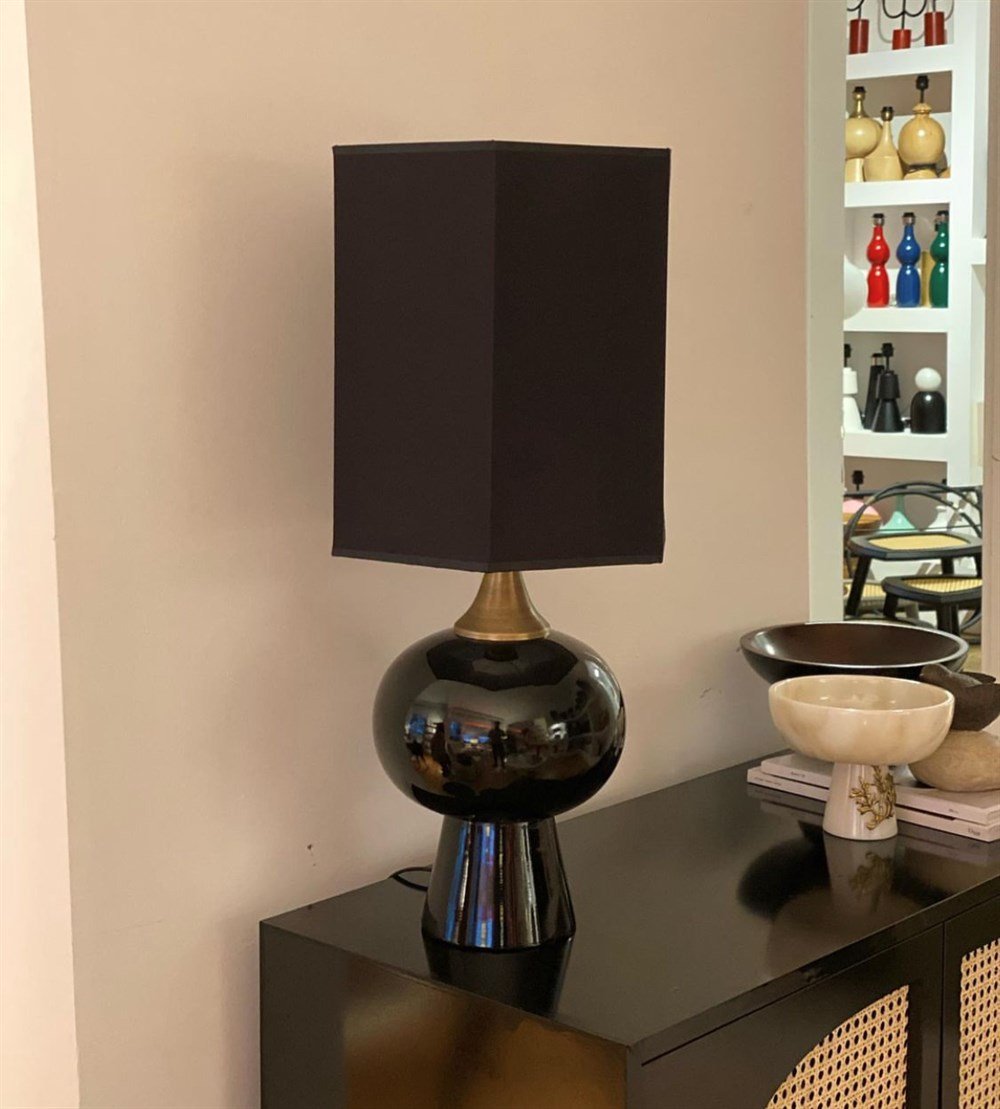 Siyah Japandi Lamp