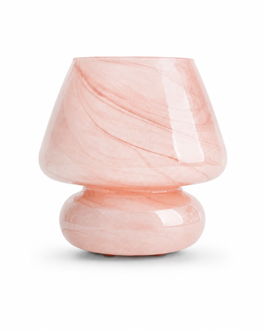 Smurf Pembe Onyx El Murano Cam Masa Lambası