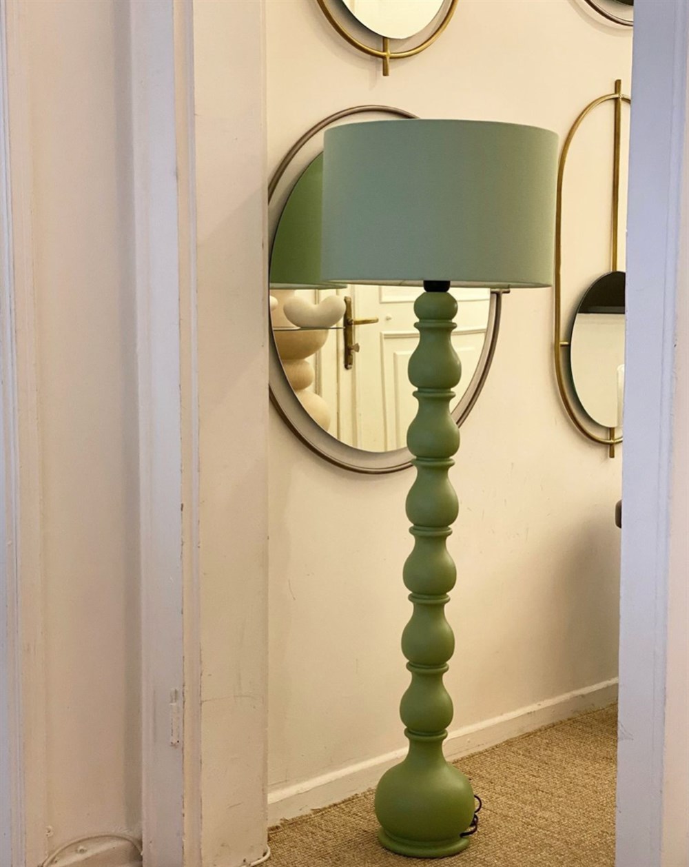 Yeşil Ahşap Lambader