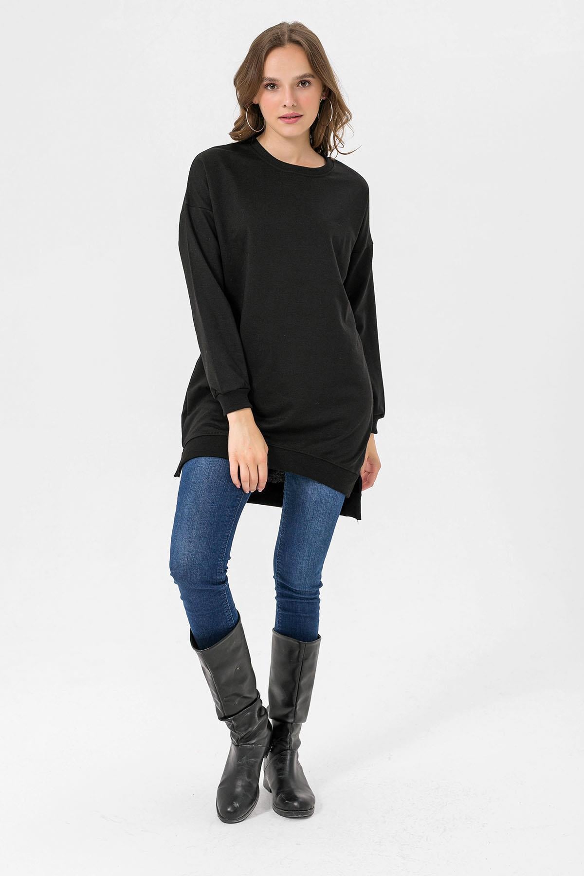 Bisiklet Yaka Uzun Sweatshirt 235240 -
