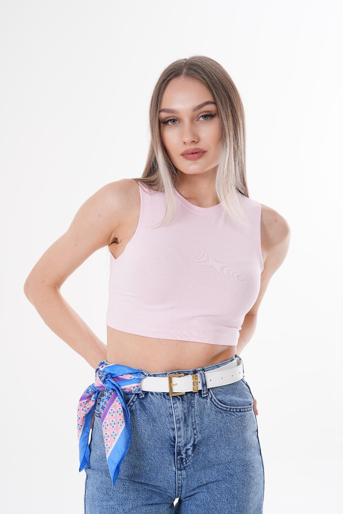 Kadın Askılı Sporcu Crop 250072