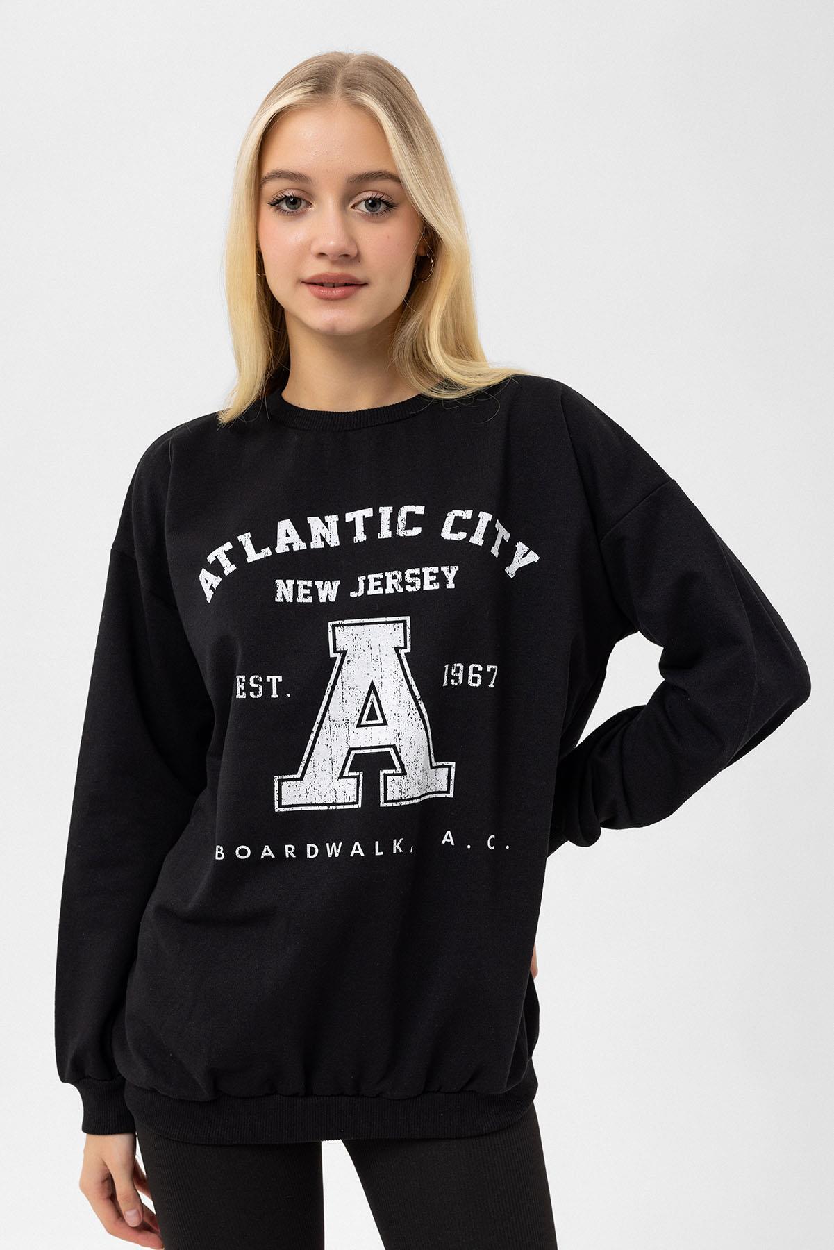 Kadın Baskı Detaylı Sweatshirt