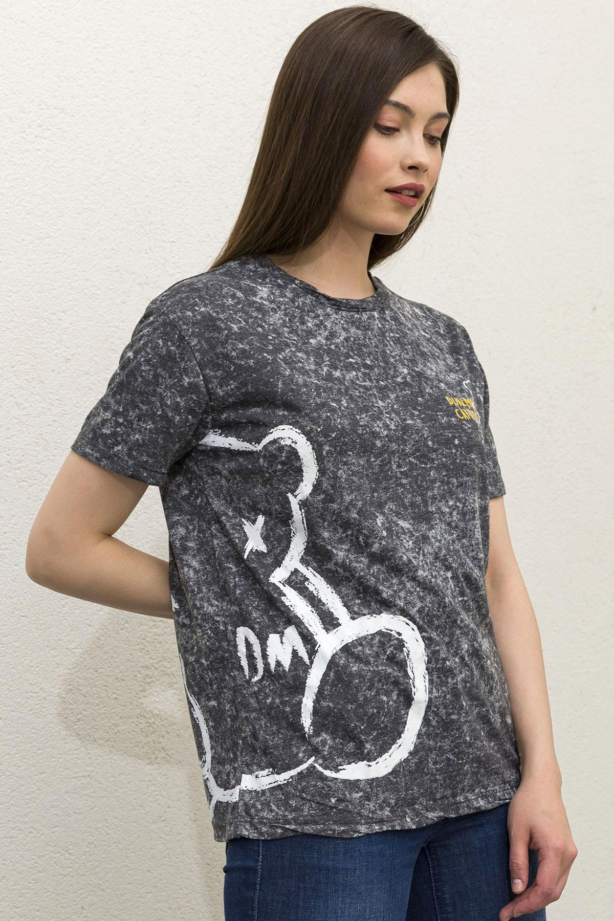 Kadın Baskılı Batik Desen Tişört