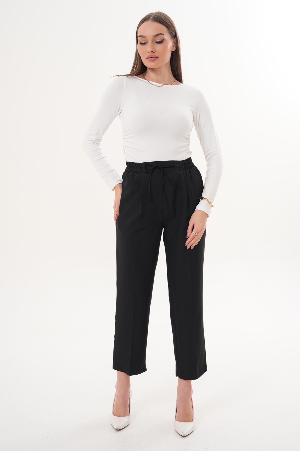 Kadın Beli Lastikli Pantolon 260262 -