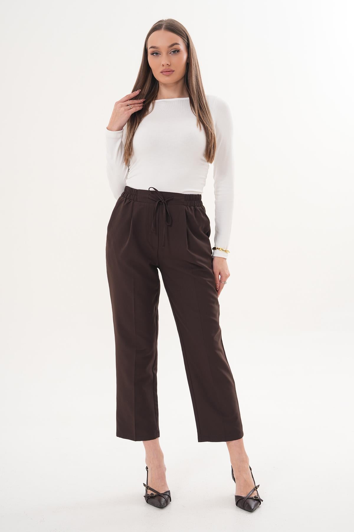 Kadın Beli Lastikli Pantolon 260262 -