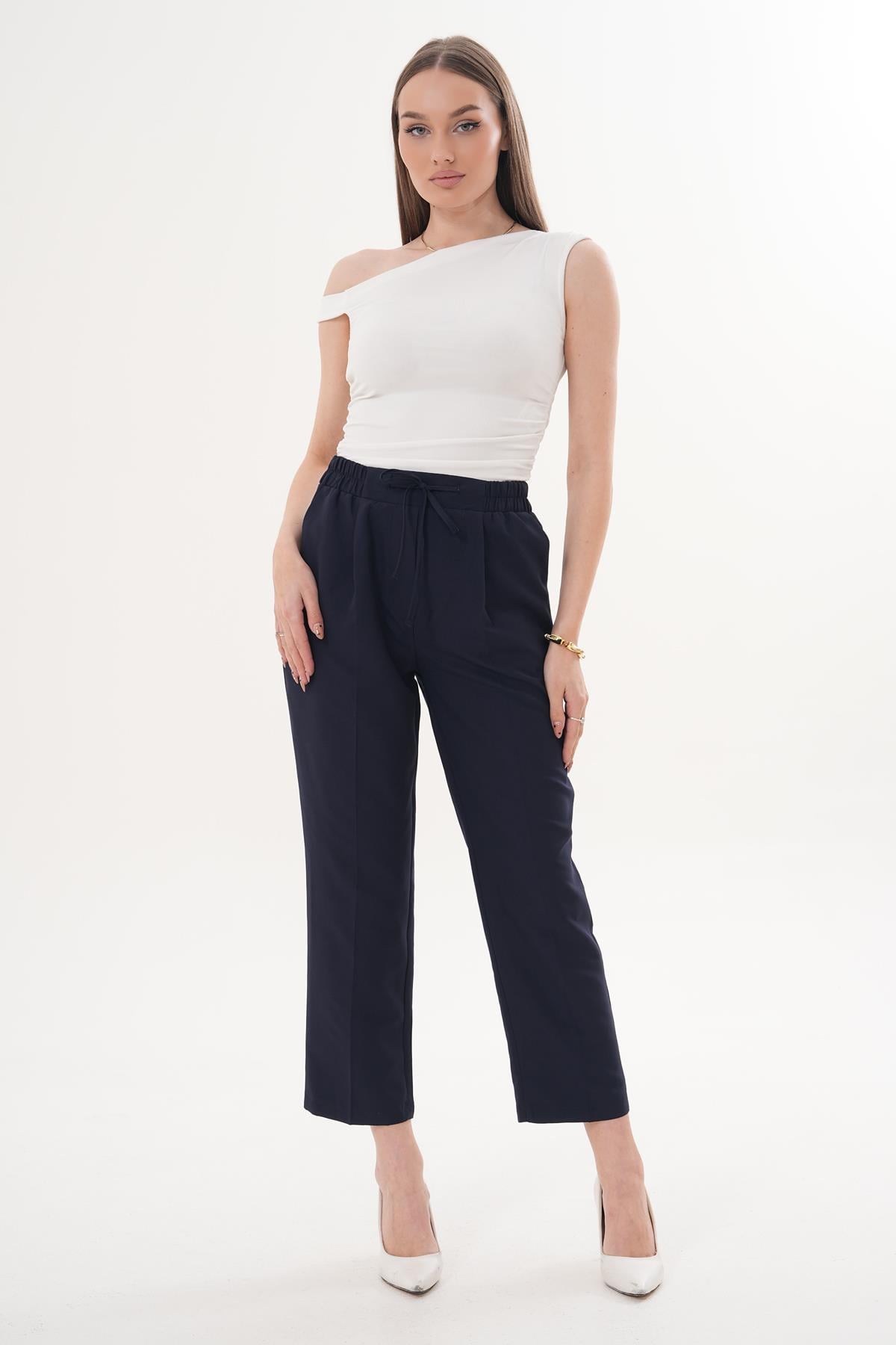 Kadın Beli Lastikli Pantolon 260262 -