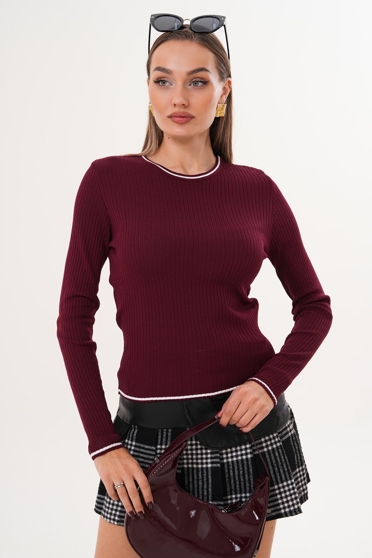 Kadın Bisiklet Yaka İnce Örme Kazak 255097 -