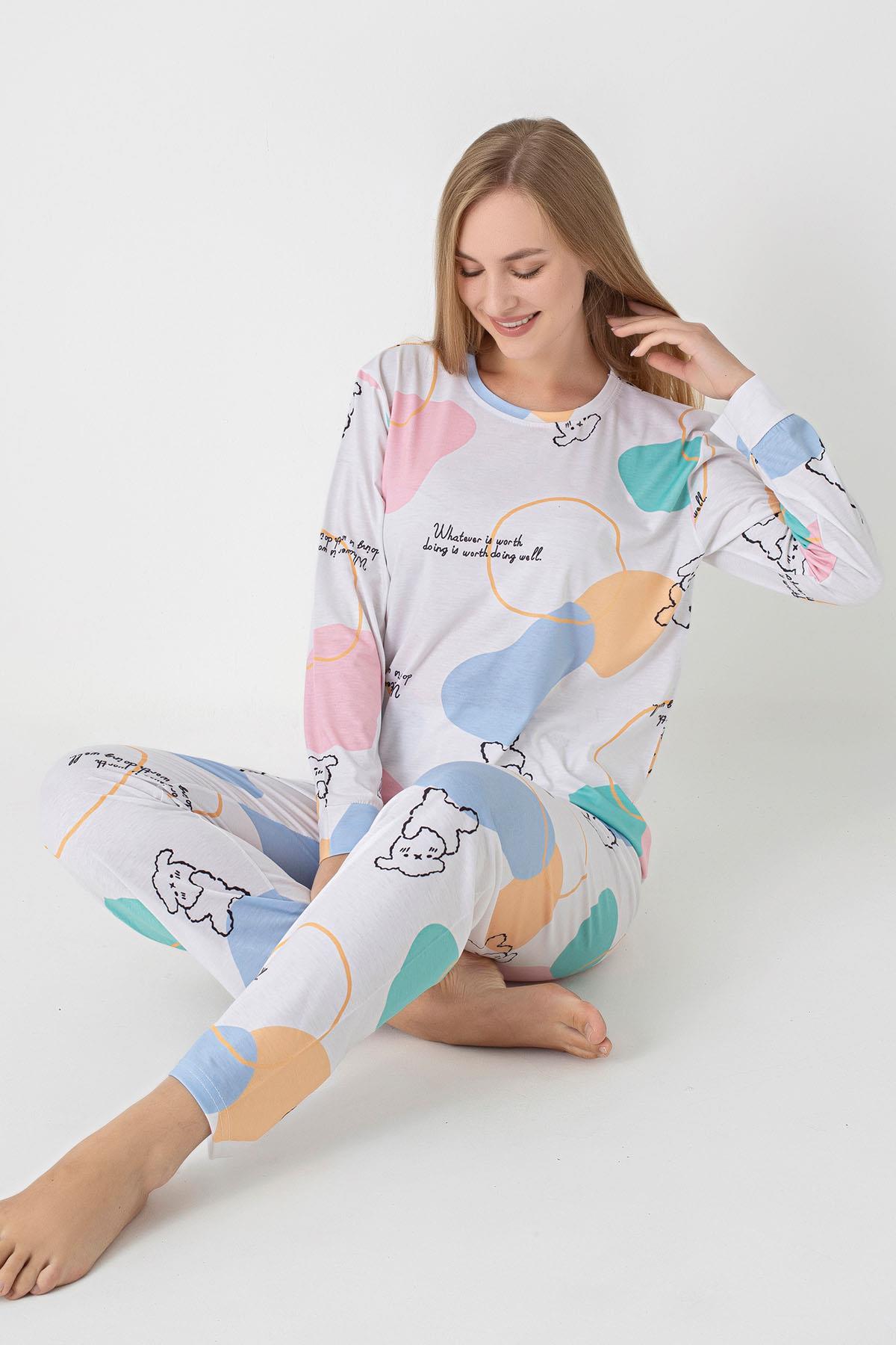 Kadın Desenli Pijama Takım 255238 -