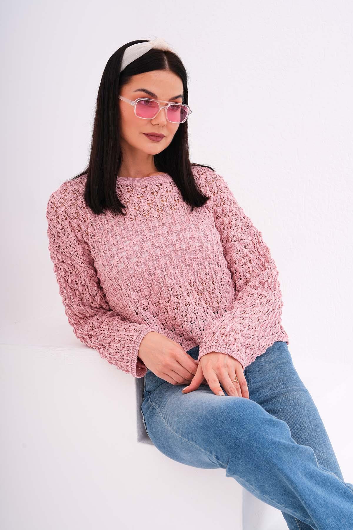 Kadın Kabartma Triko Örme Kazak 245261 -