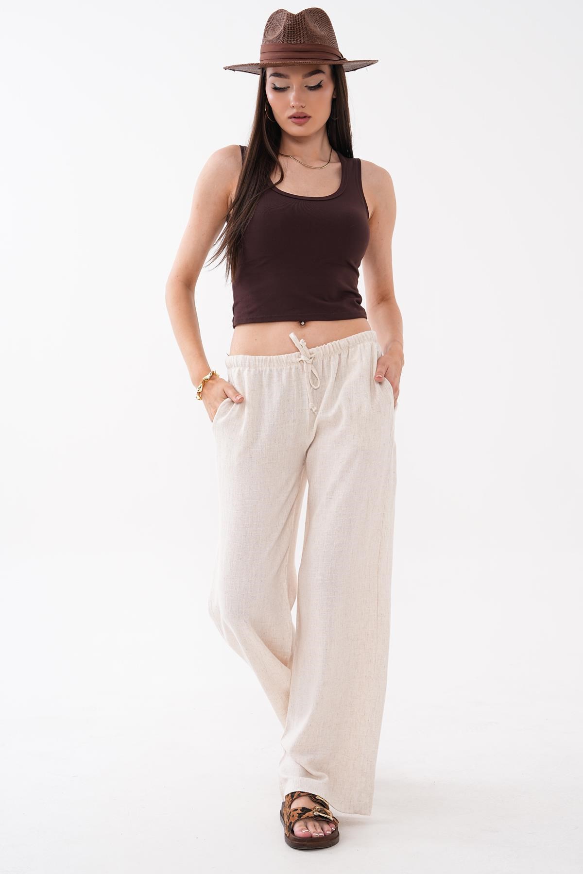 Kadın Keten Pantolon 260677 -